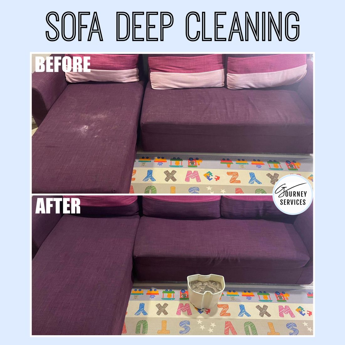 G Journey before and after deep cleaning result