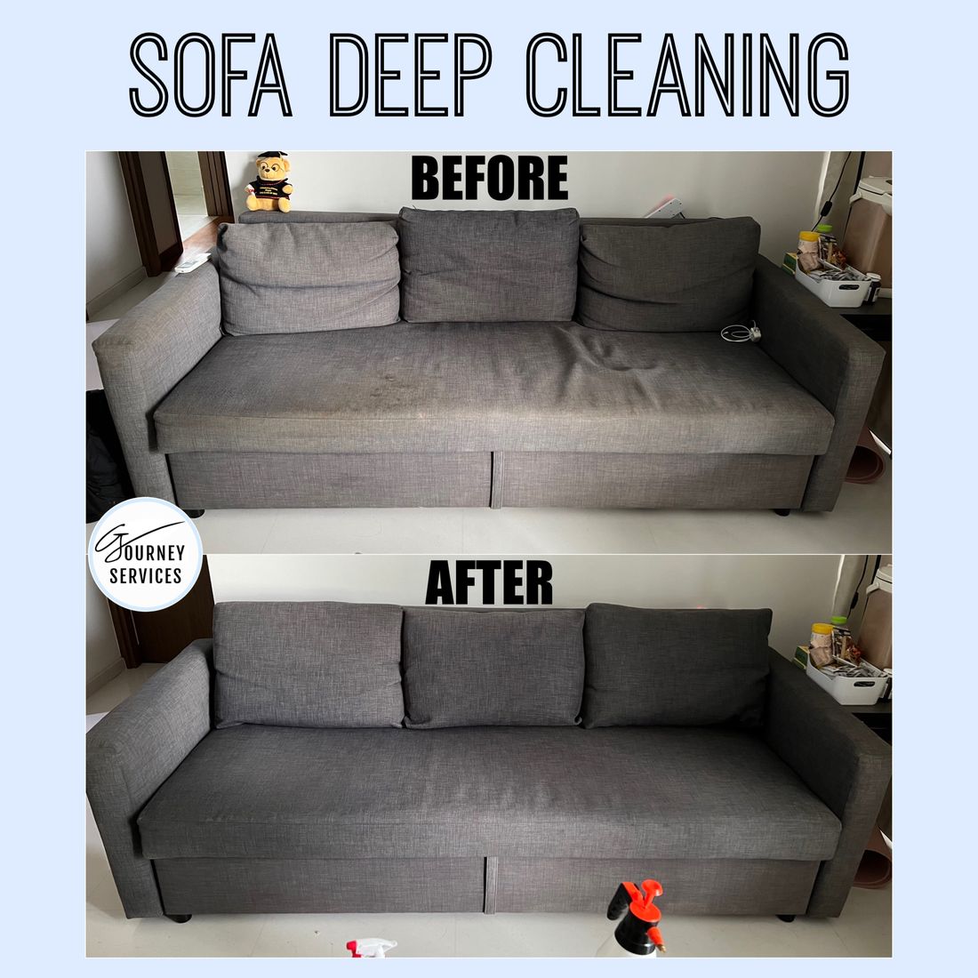 G Journey before and after deep cleaning result
